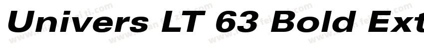 Univers LT 63 Bold Extended Oblique字体转换